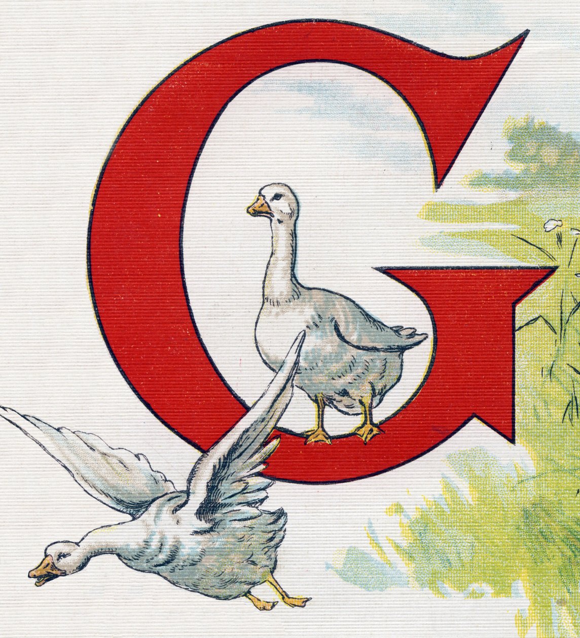 Bokstaven G: Bra ankor. Gravyr i "ABC L