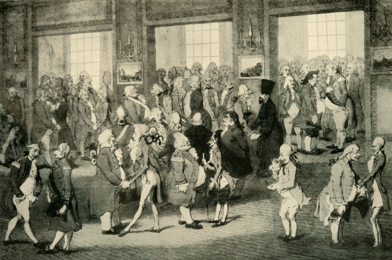 Levee of Lord Cornwallis generalguvernör i dörröppningen till höger, 1925. av Unbekannt