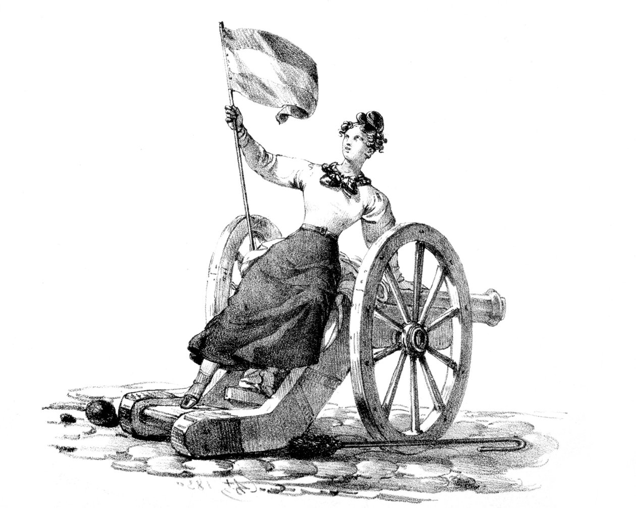 Liberty, revolutionen 27-29 juli 1830, Paris av Unbekannt