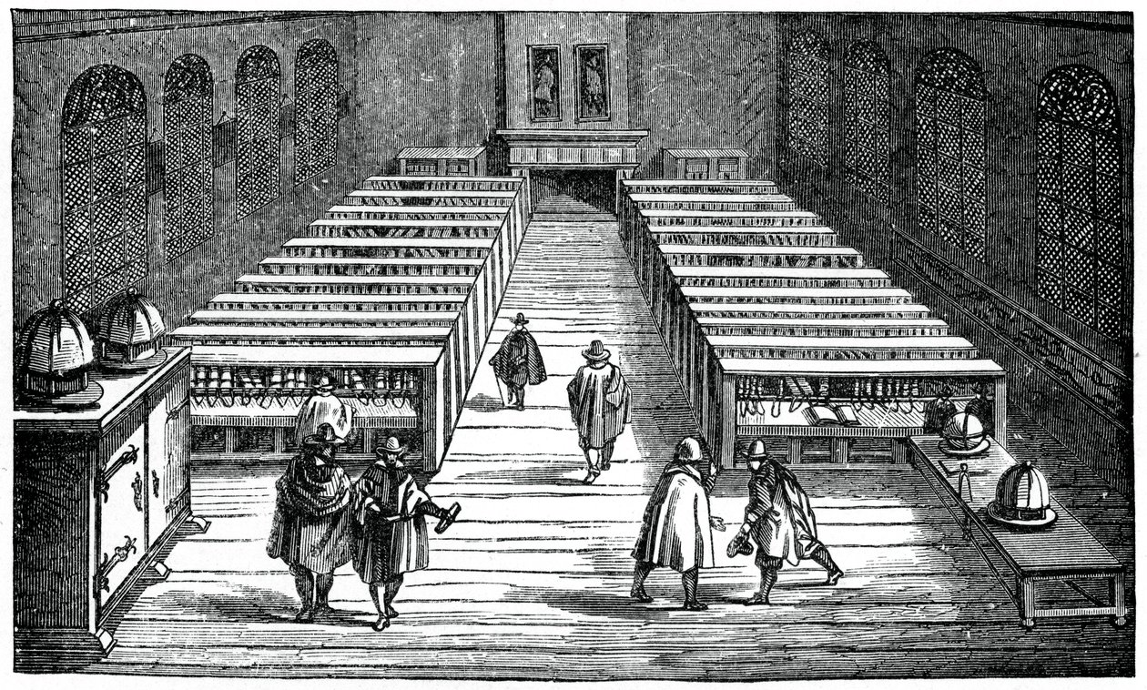 Bibliotek vid University of Leyden, Nederländerna, 1600-talet, 1870 av Unbekannt