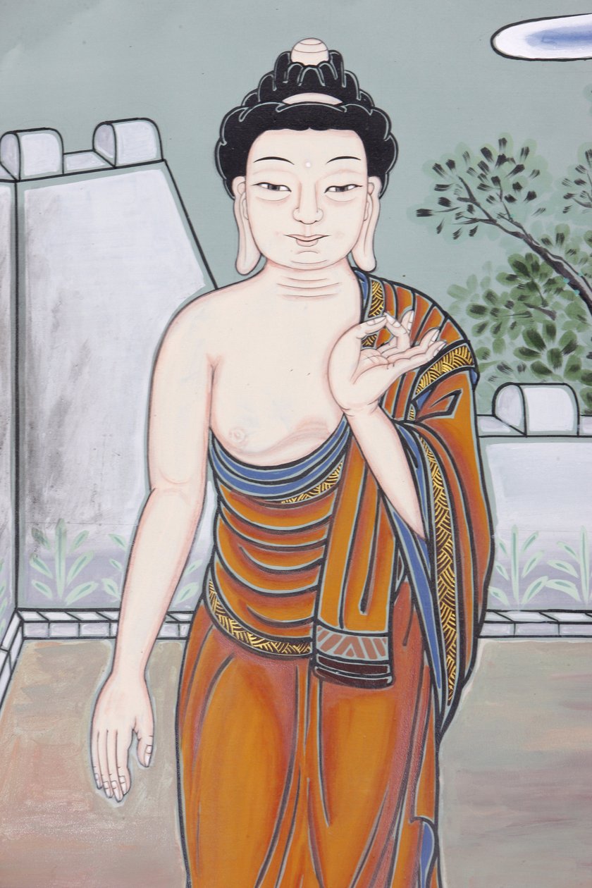 Life of Buddha MinisterietThe Gesture of Debate som förklarar Buddhas läror (Vitaka Mudra), Seoul, Coree du Sud av Unbekannt