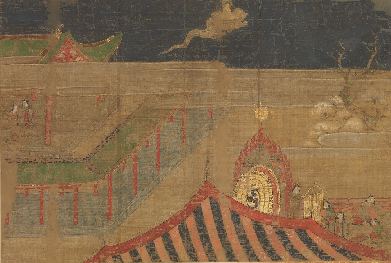 Life of the Buddha: Abandoning Palace Life, tidigt 1400-tal. av Unbekannt