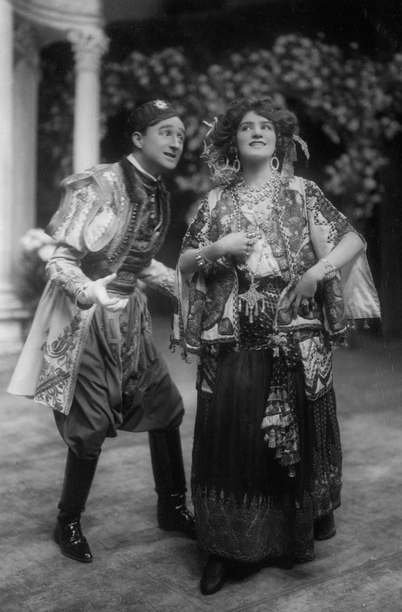 Lily Elsie och Joseph Coyne i The Merry Widow, c1907 av Unbekannt