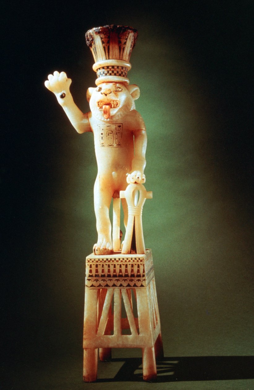 Lejonfigur från Tutankhamons grav, 1300-talet f.Kr av Unbekannt