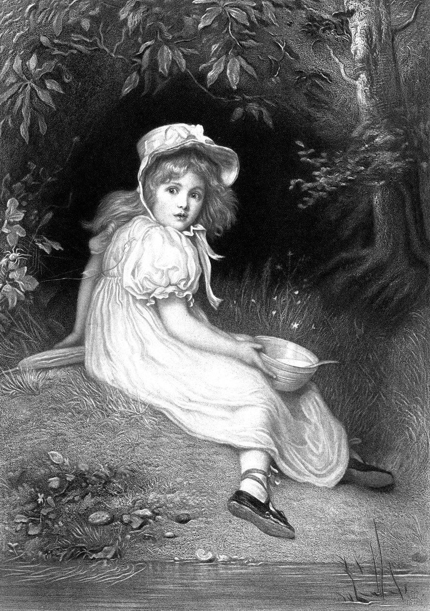 Little Miss Muffet, 1800-talet av Unbekannt