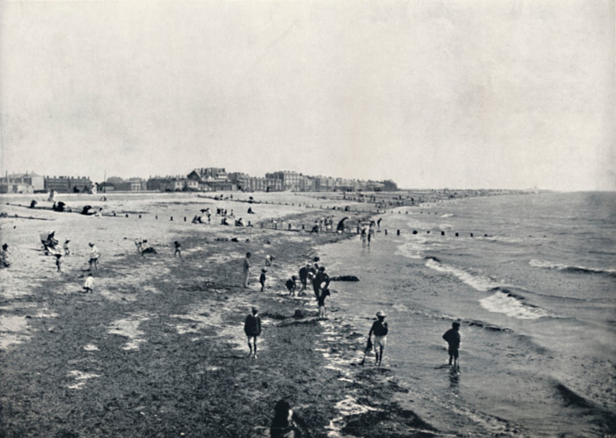 Littlehampton - Paddling vid lågvatten, 1895 av Unbekannt