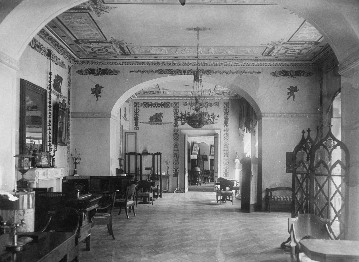 Vardagsrum i Maryino Manor House, tidigt 1920-tal av Unbekannt