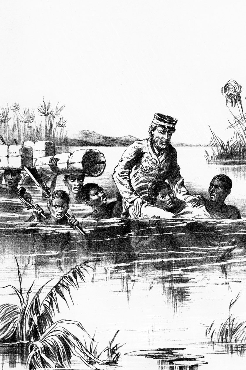 Livingstone på sin sista resa, 1800-talet av Unbekannt