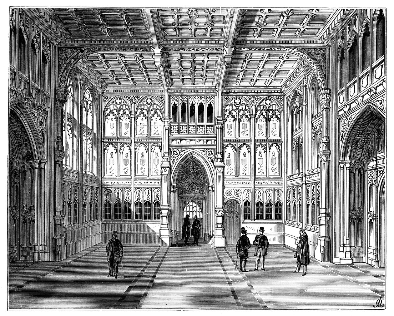 Lobby of the Houses of Commons, London, 1900 av Unbekannt