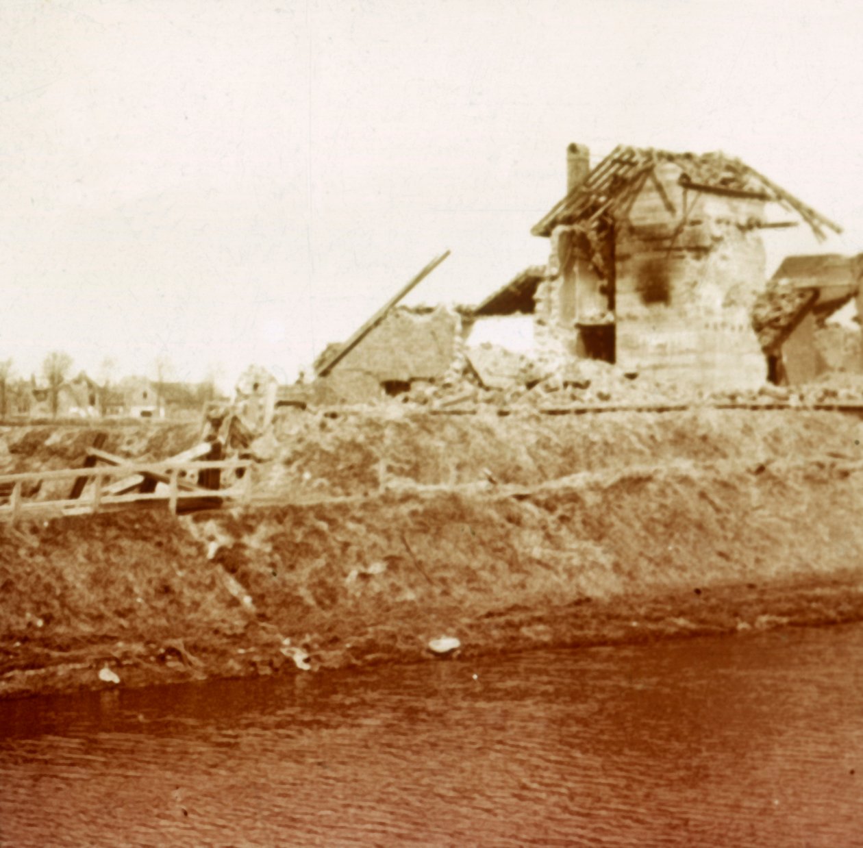 Lock-keepers house, Nieuwpoort, Flandern, Belgien, c1914-c1918 av Unbekannt
