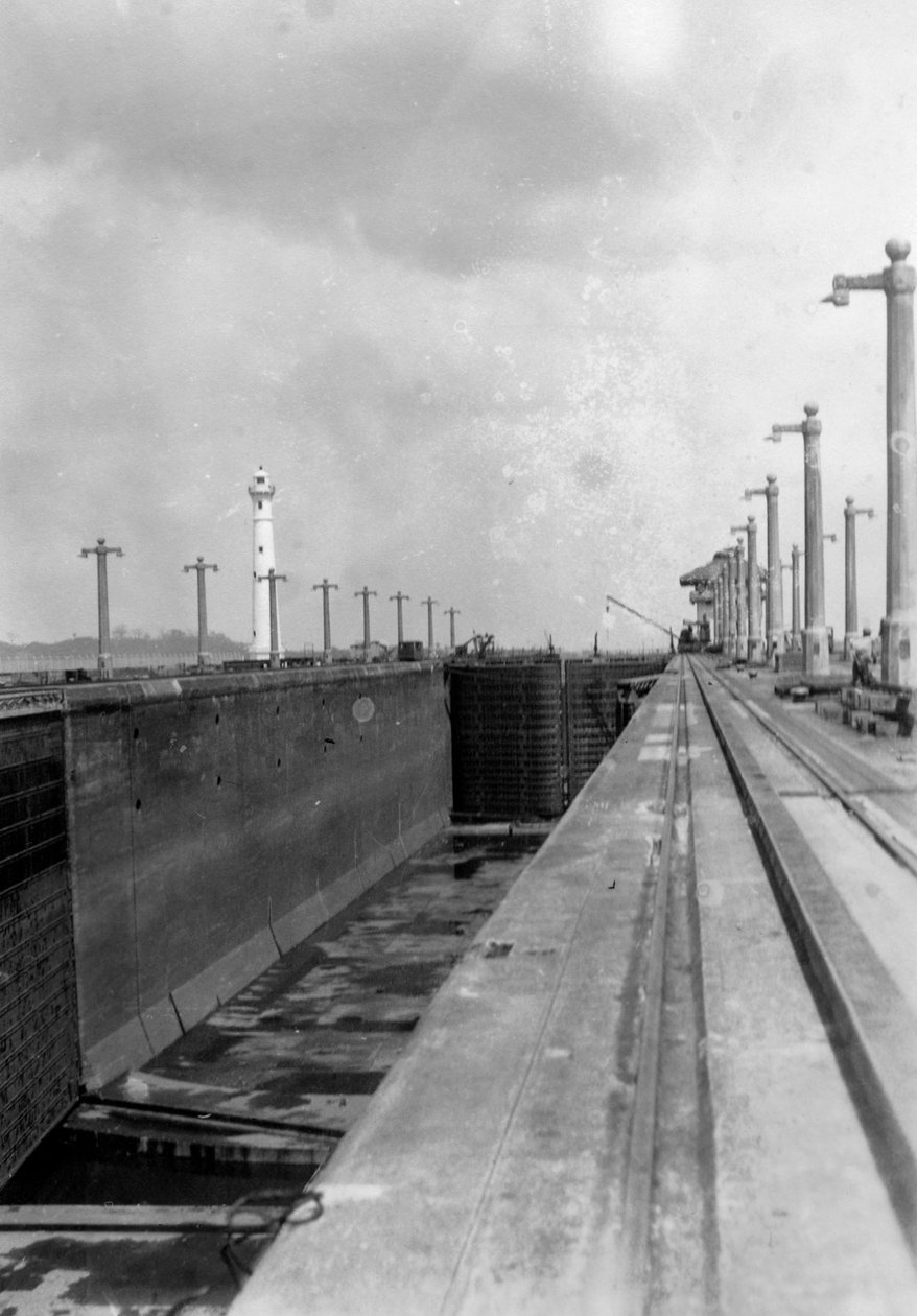 Sluss på Panamakanalen, 1931 av Unbekannt