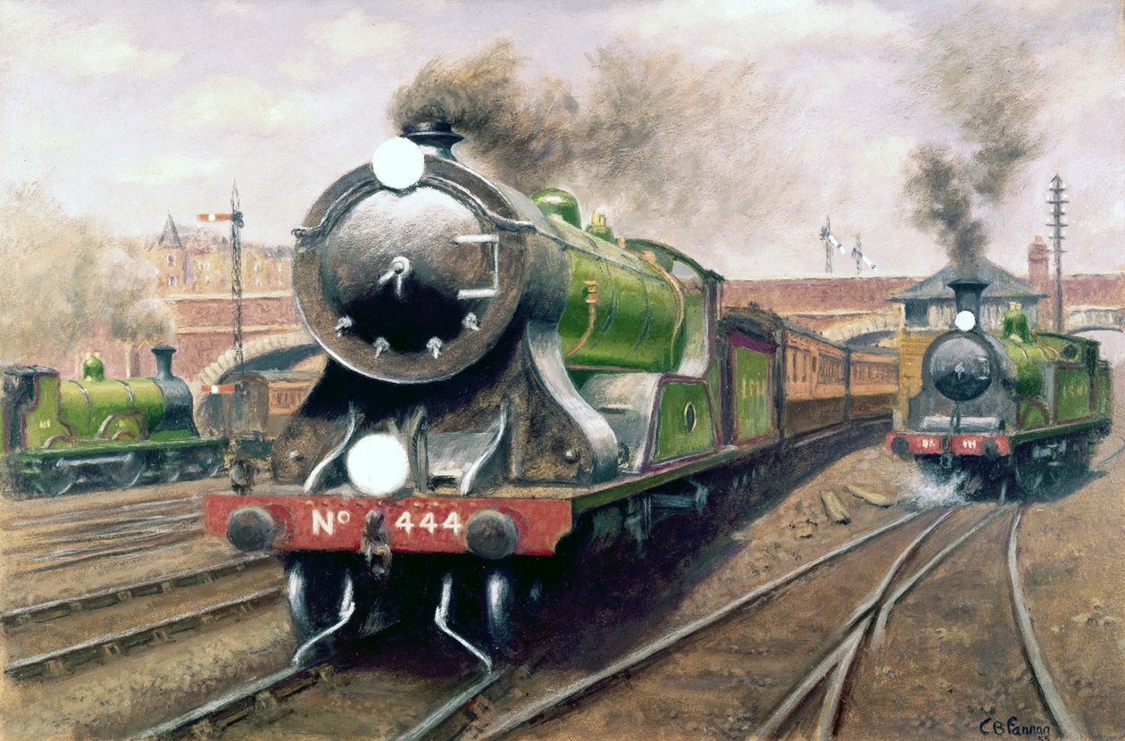 Lokomotiv nr 444, London & South Western Railway Express av Unbekannt