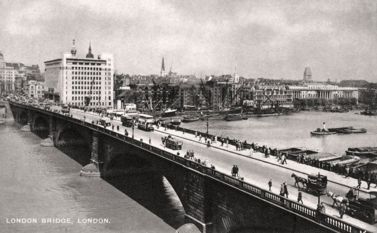 London Bridge, London, tidigt 1900-tal av Unbekannt
