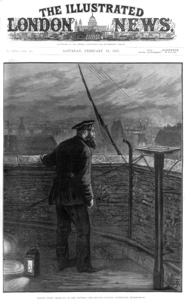 Londons bränder, 1887 av Unbekannt