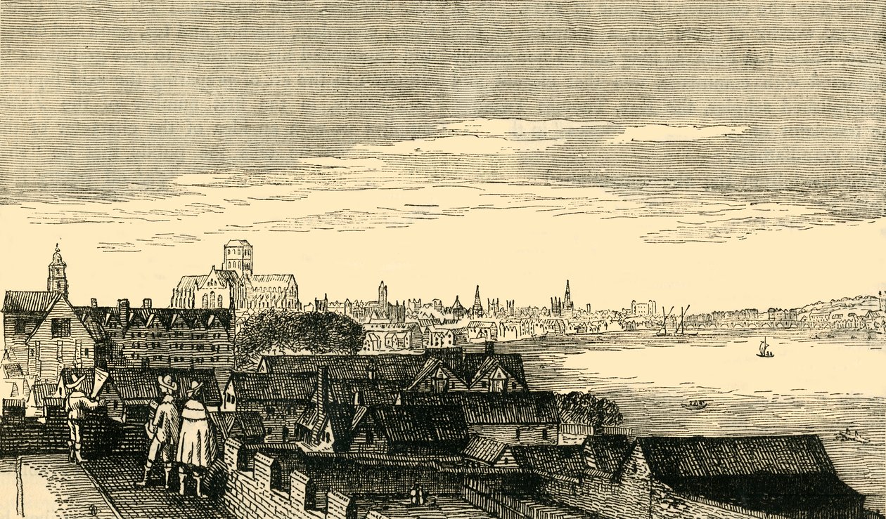 London, från toppen av Arundel House, c1600-talet, 1881. av Unbekannt