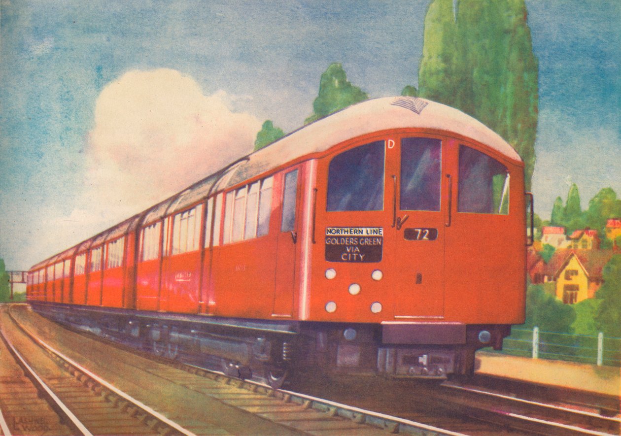 Londons nya strömlinjeformade tunnelbanetåg, Northern Line, 1940 av Unbekannt