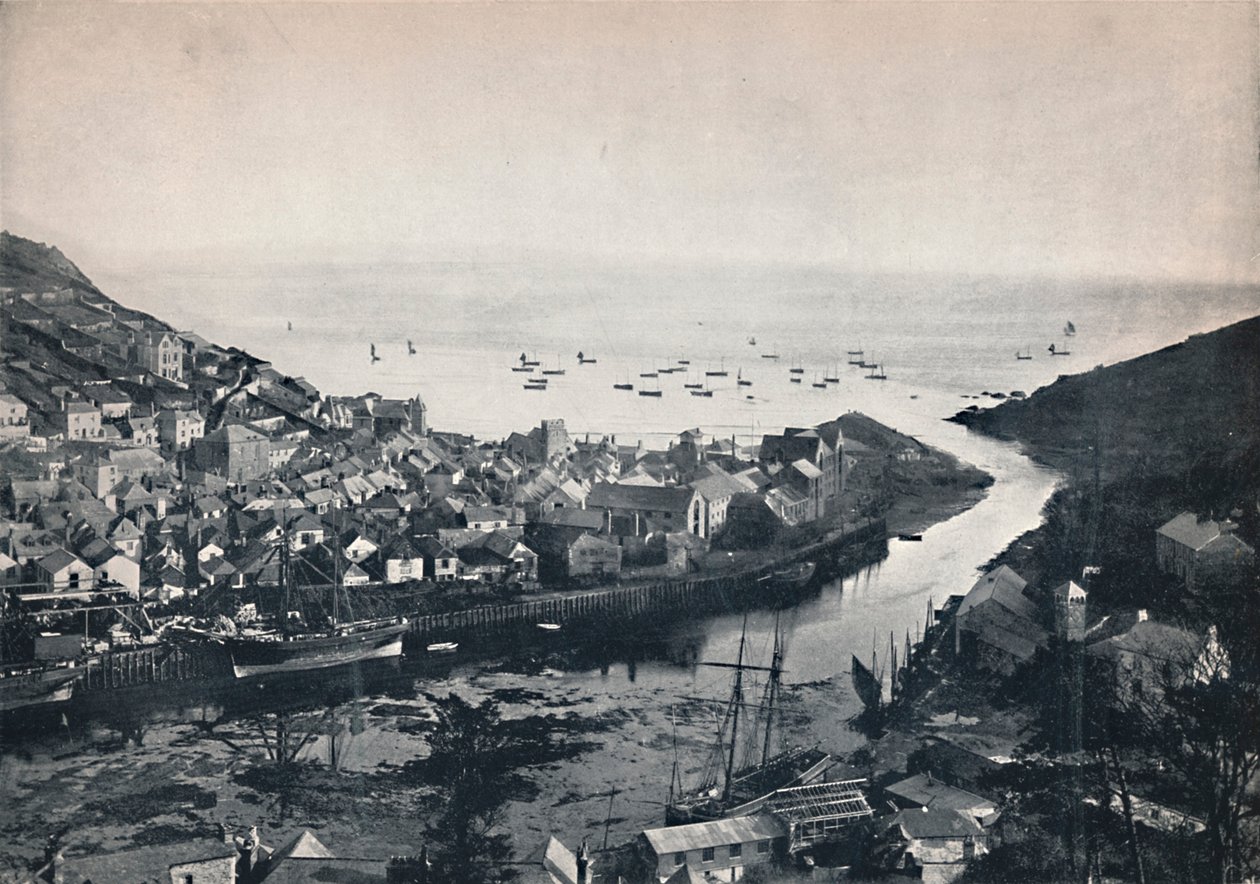 Looe - View from the Hills, Showing the Estuary, 1895 av Unbekannt