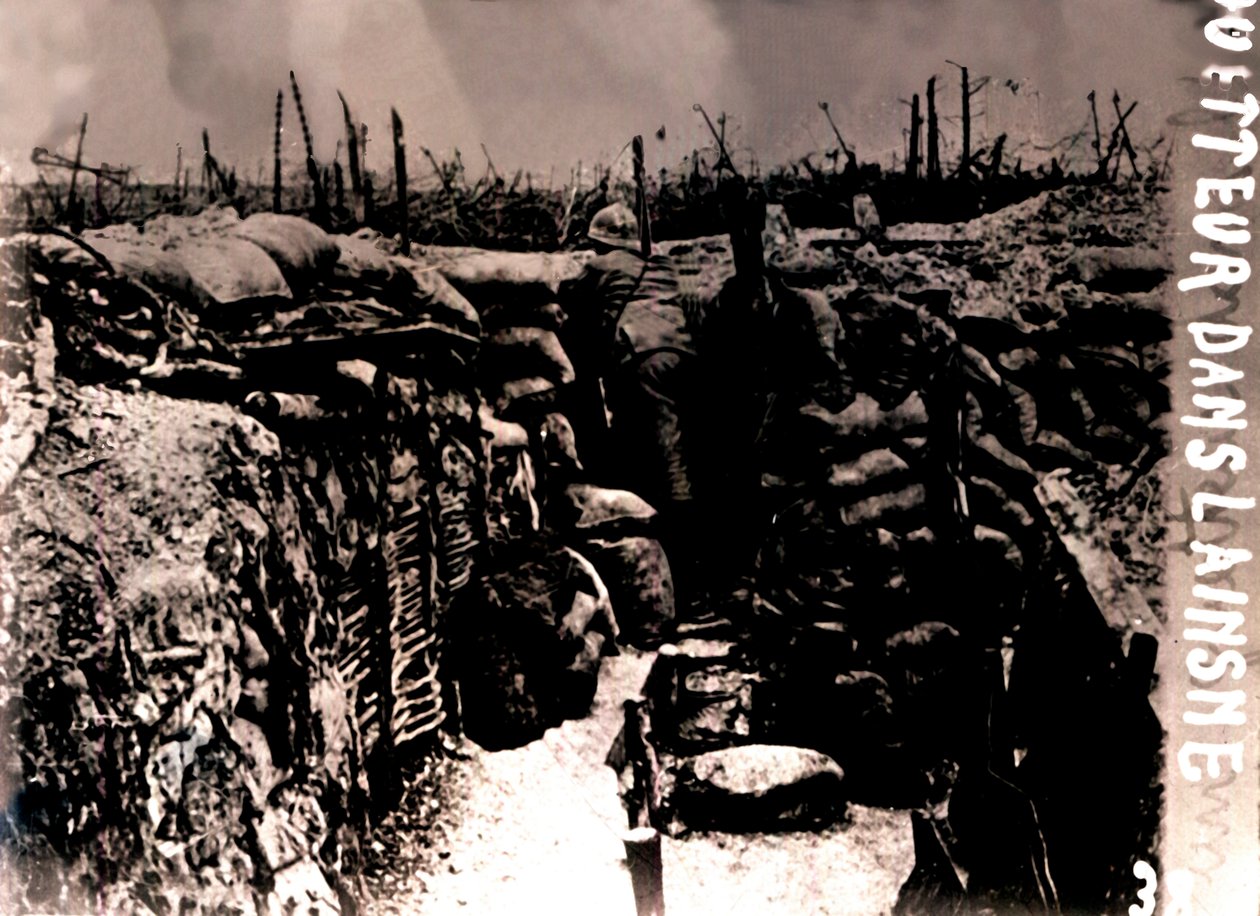 Utkikspost, Frankrike, c1914-c1918 av Unbekannt