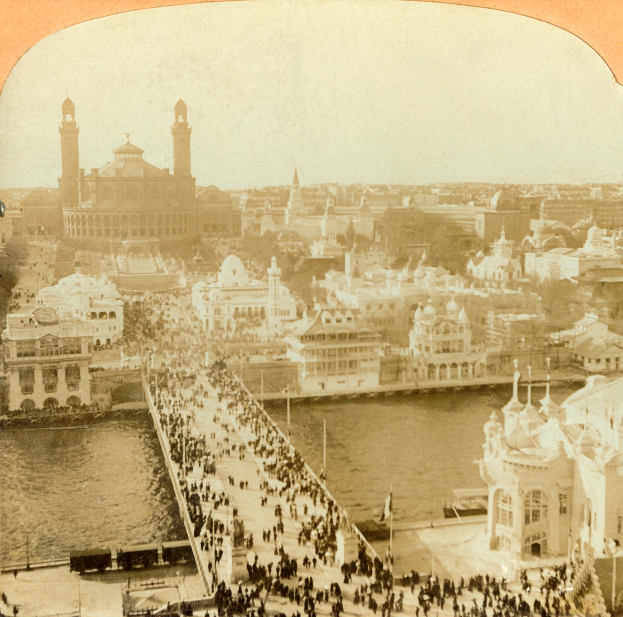 Ser norrut från Eiffeltornet, Paris utställning, 1902. av Unbekannt