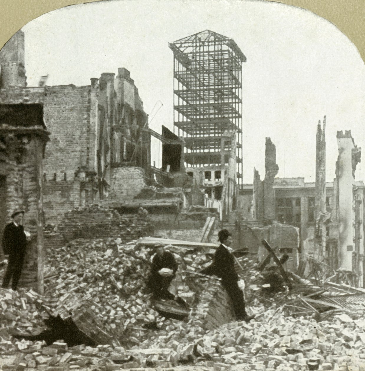 Ser söderut, hörnet Sutter och Stockton, 1906. av Unbekannt