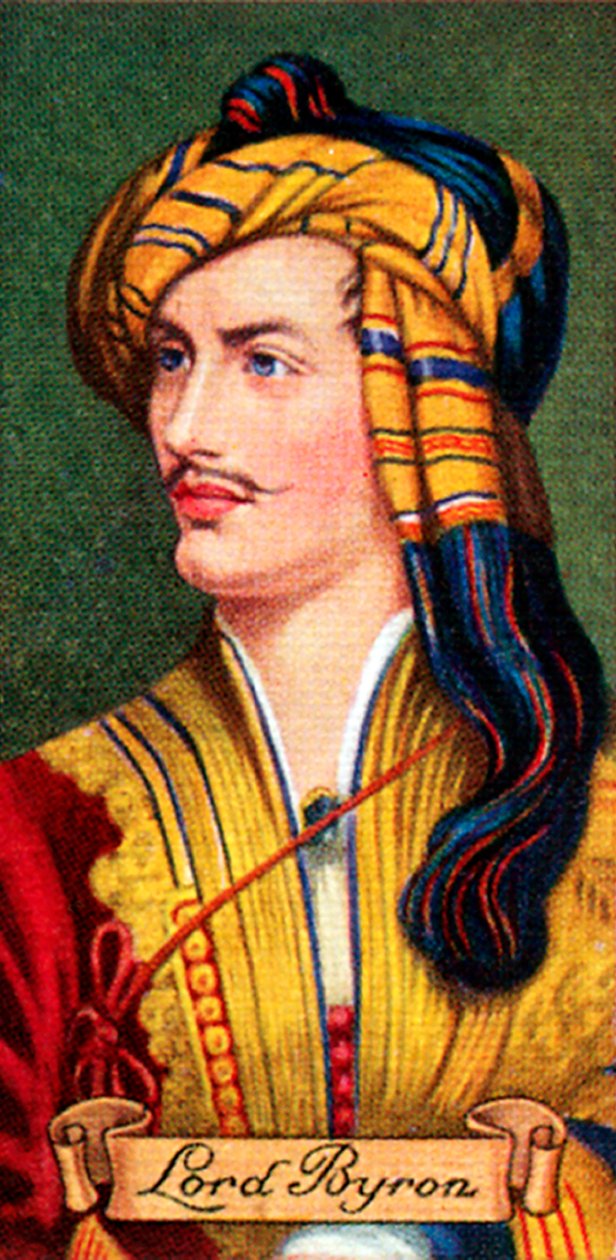 Lord Byron, hämtat från en serie cigarettkort, 1935 av Unbekannt