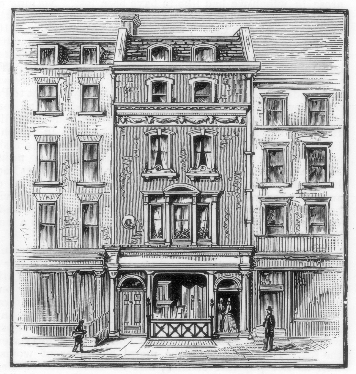 Lord Byrons födelseplats, Holles Street, Cavendish Square, London, 1888 av Unbekannt