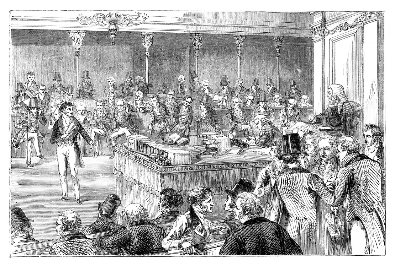 Lord John Russell 1792-1878 introducerade Reform Act of 1832 c1895 av Unbekannt