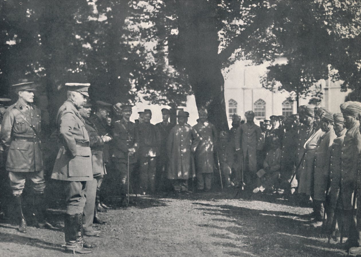 Lord Kitchener tilltalar indiska patienter, 20 juli 1915, 1939 av Unbekannt