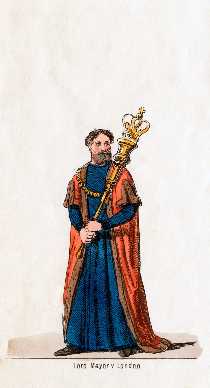 Lord Mayor of London, kostymdesign för Shakespeares pjäs, Henry VIII, 1800-talet av Unbekannt