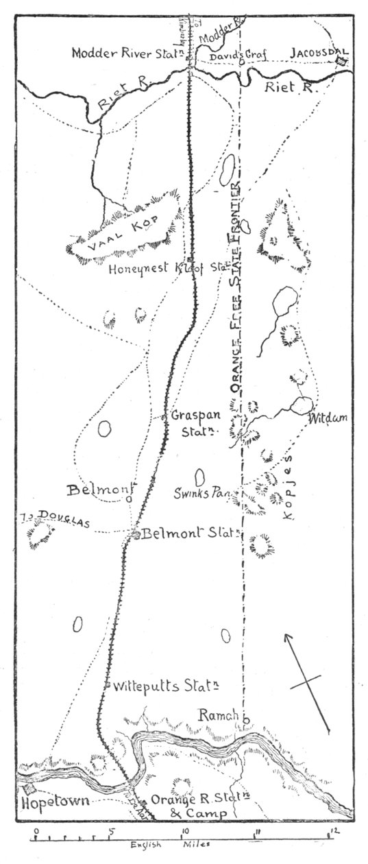 Lord Methuens linje av avancemang till Modderfloden, 1902 av Unbekannt