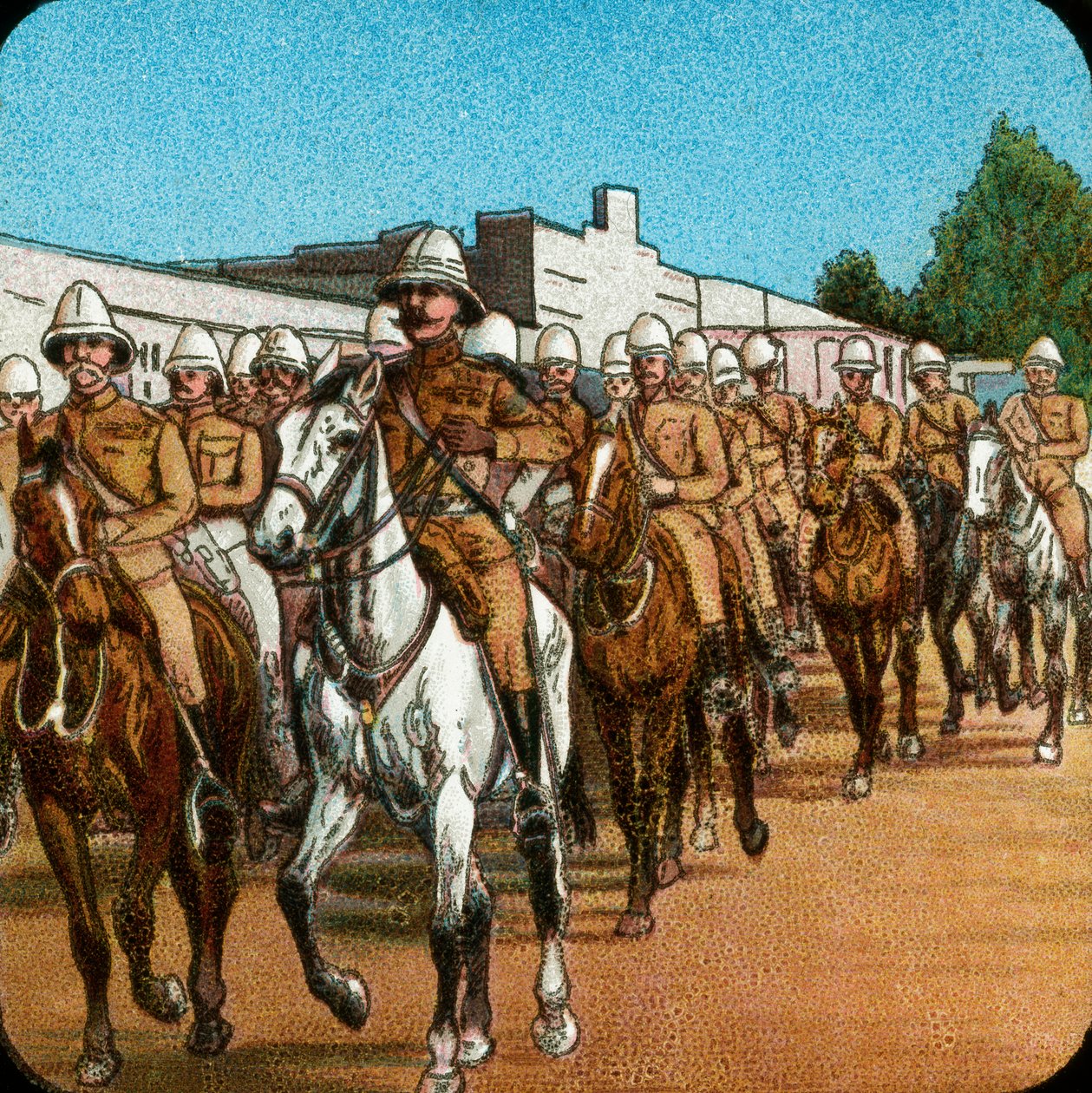 Lord Roberts går in i Pretoria, Boerkriget, Sydafrika, 1900 1925 av Unbekannt