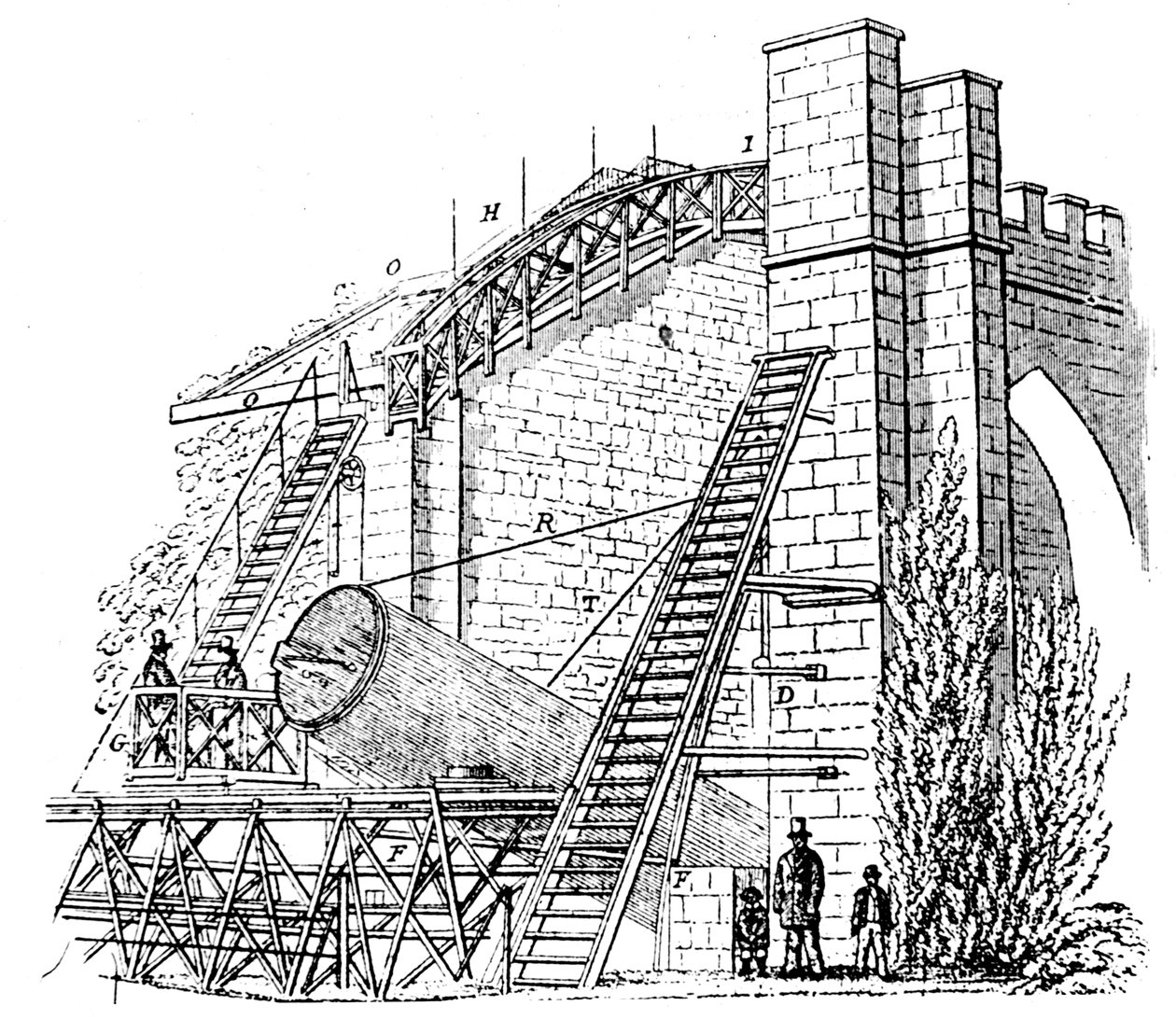 Lord Rosses 72 in1,8m reflekterande teleskop, 1849 av Unbekannt