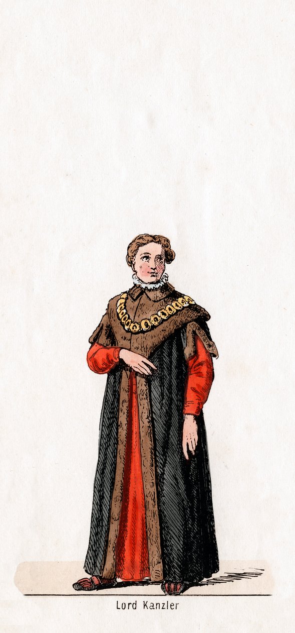 Lord Chancellor, kostymdesign för Shakespeares pjäs, Henry VIII, 1800-talet av Unbekannt