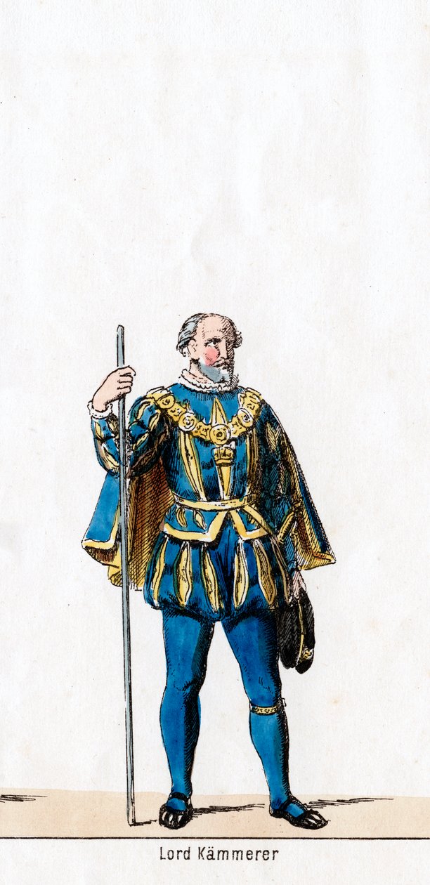 Lord treasurer, kostymdesign för Shakespeares pjäs, Henry VIII, 1800-talet av Unbekannt