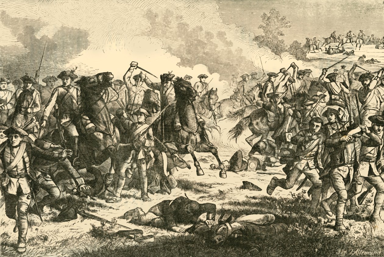 Loudons kavalleristrid vid Kunersdorf, 1759, 1890. av Unbekannt