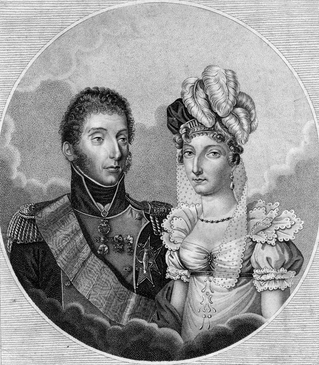 Louis-Antoine, hertig av Angouleme och prinsessan Marie-Therese Charlotte, 1799 av Unbekannt