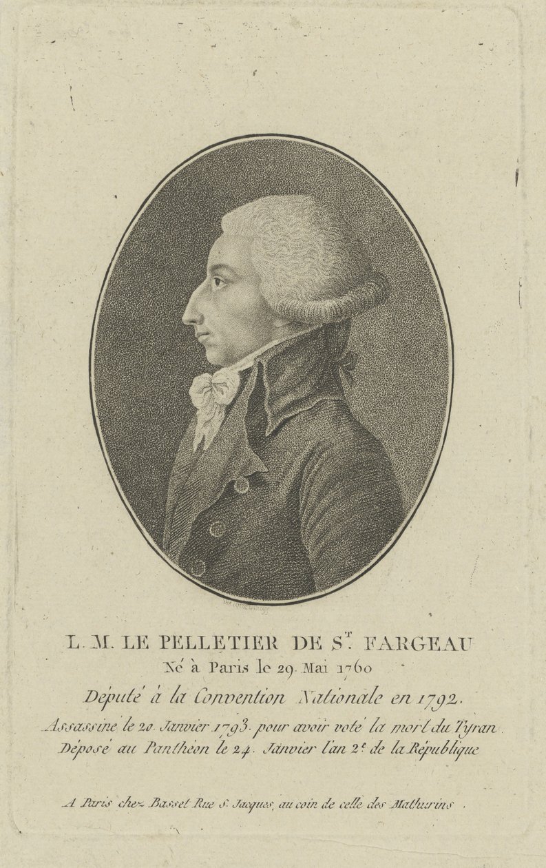Louis-Michel Le Peletier, markis av Saint-Fargeau 1760-1793, 1790-talet. av Unbekannt
