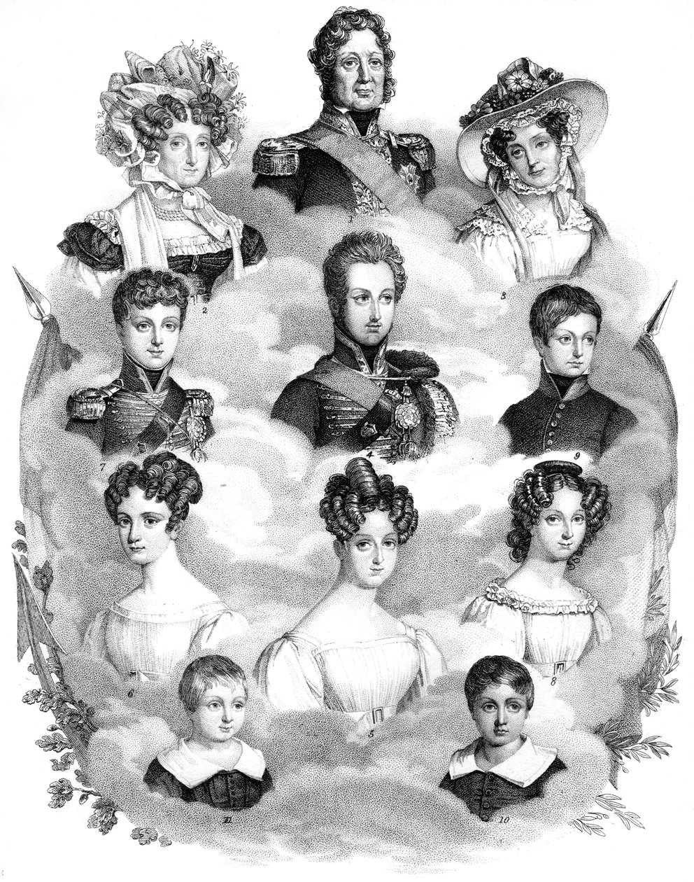 Louis-Philippe, kung av Frankrike, och hans familj, 1800-talet av Unbekannt