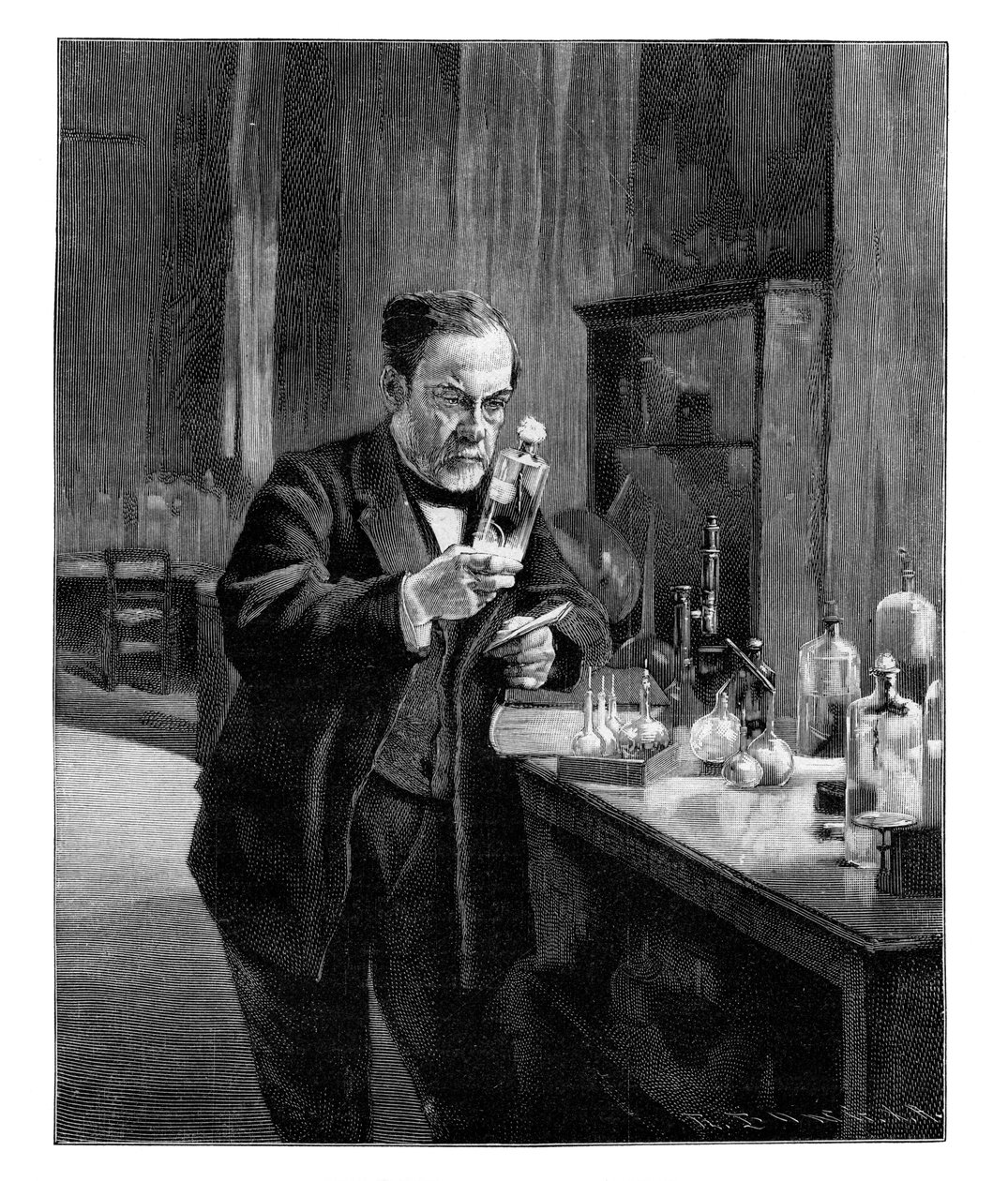Louis Pasteur, fransk mikrobiolog och kemist från 1800-talet, 1900 av Unbekannt