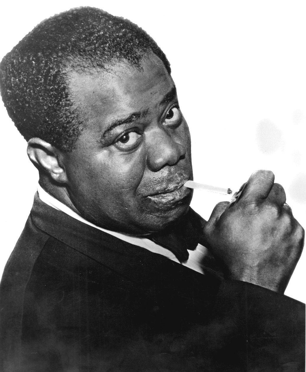 Louis Satchmo Armstrong c1898-1971, amerikansk jazztrumpetare och sångare av Unbekannt