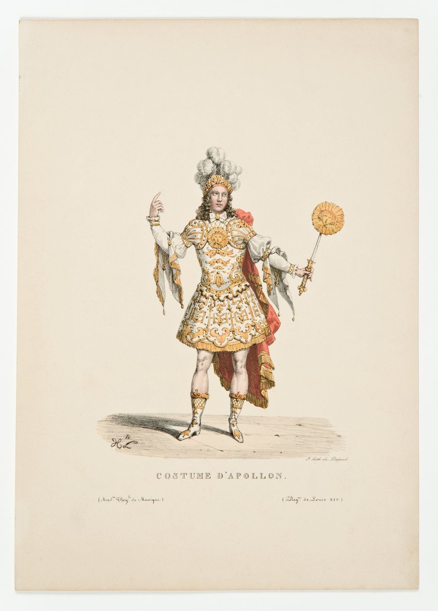 Ludvig XIV som Apollo i baletten Thetis och Peleus bröllop 1654 av Unbekannt