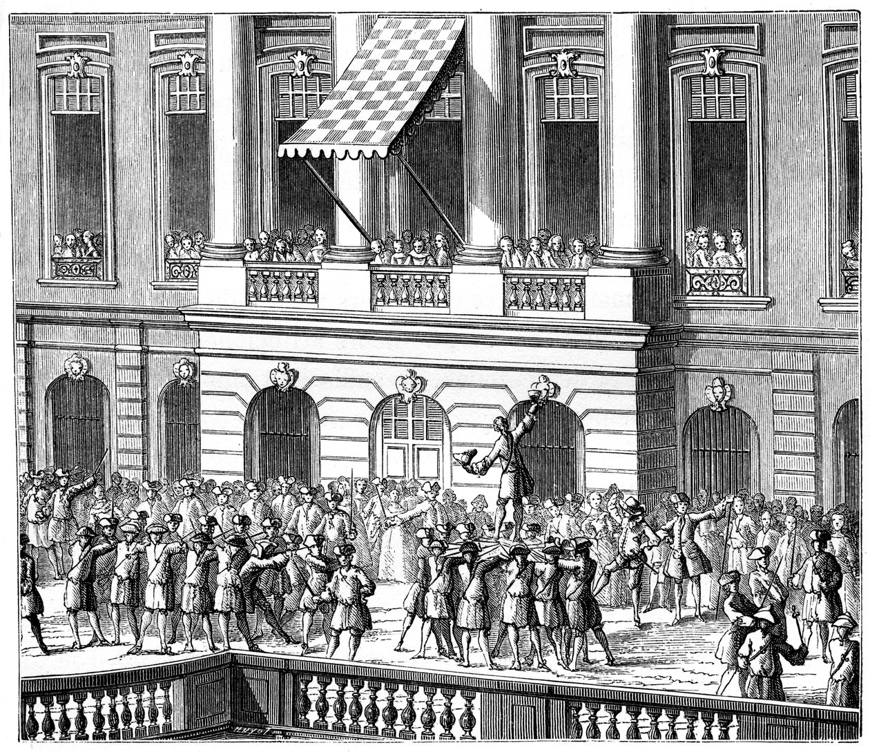 Ludvig XV i Strasbourg, 1744, 1885 av Unbekannt