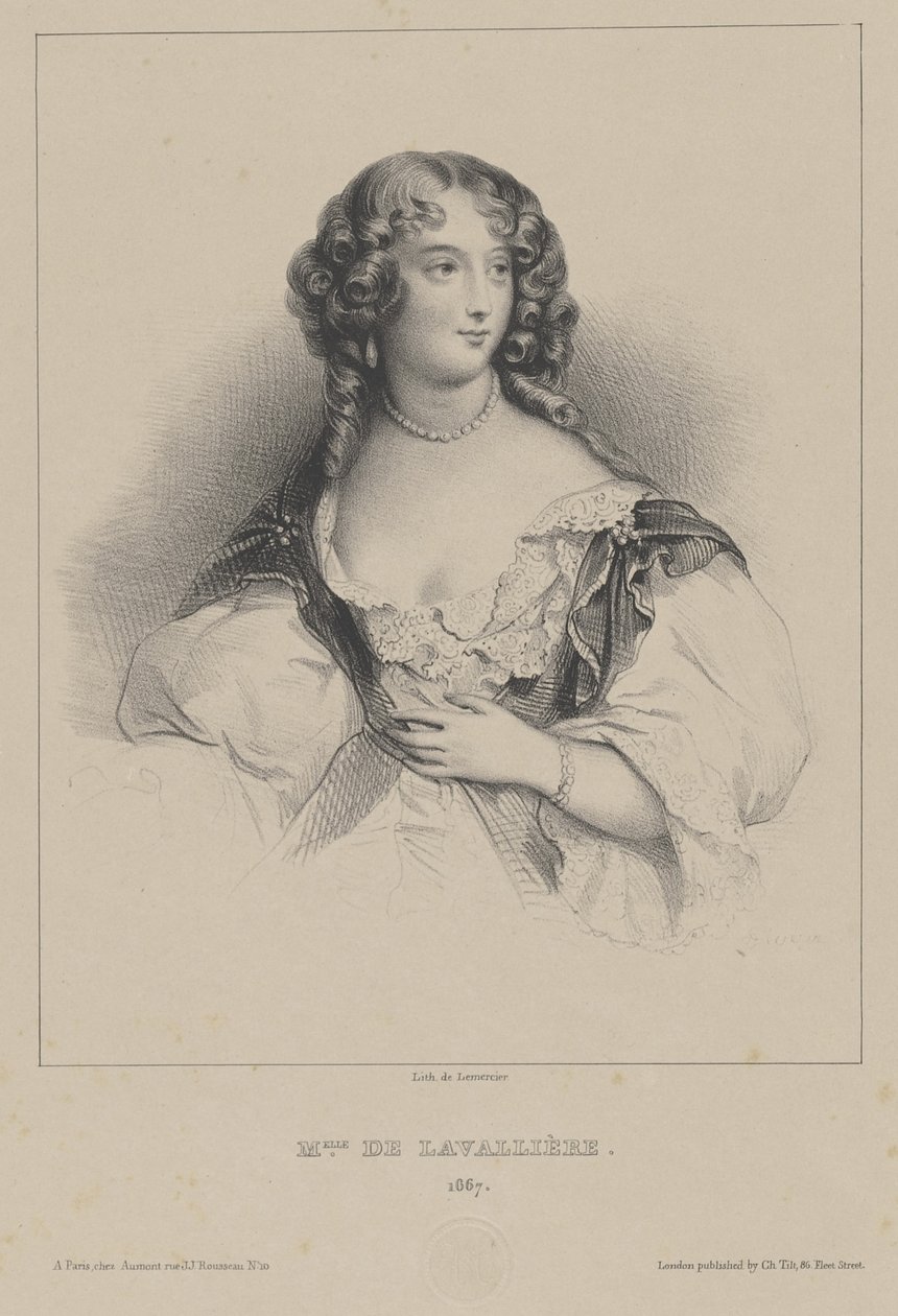 Louise de La Baume Le Blanc, hertiginna av La Vallière 1644-1710, ca 1820. av Unbekannt