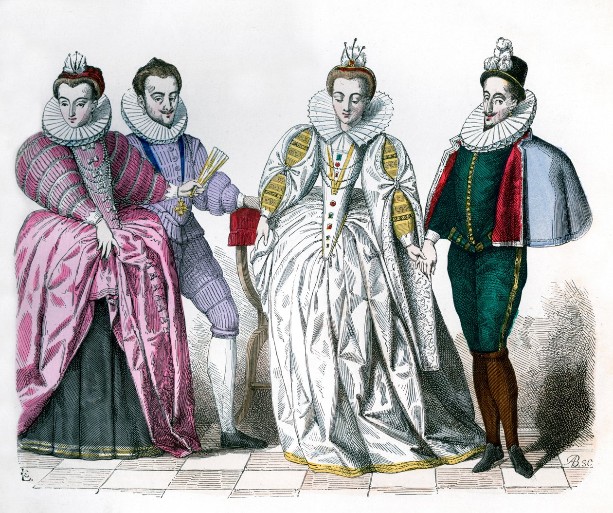 Louise av Lorraine, hertig av Guise, Marguerite de Vaudemont och Anne de Joyeuse, 1581 1882-1884 av Unbekannt