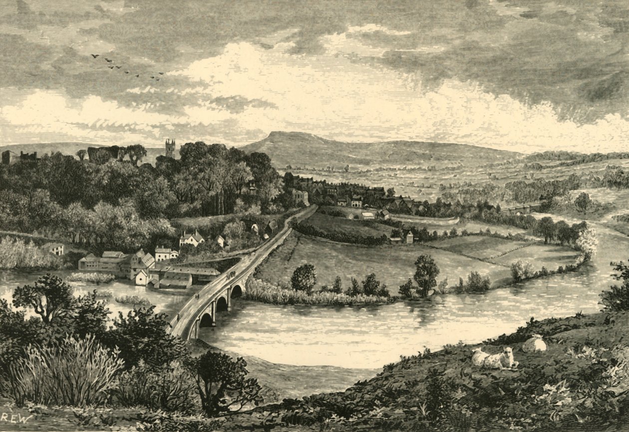 Ludlow, från Whitcliffe, 1898. av Unbekannt