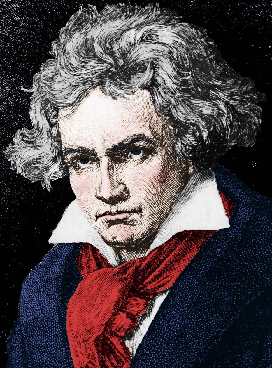 Ludwig van Beethoven 1770-1827, tysk kompositör och pianist, 1800-talet av Unbekannt