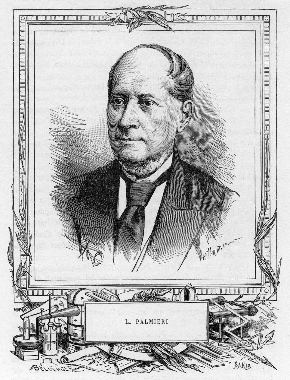 Luigi Palmieri, italiensk geofysiker, 1893 av Unbekannt