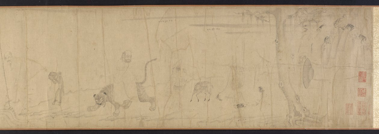 Luohaner och djur som korsar havet, 1500-1600-talet. av Unbekannt