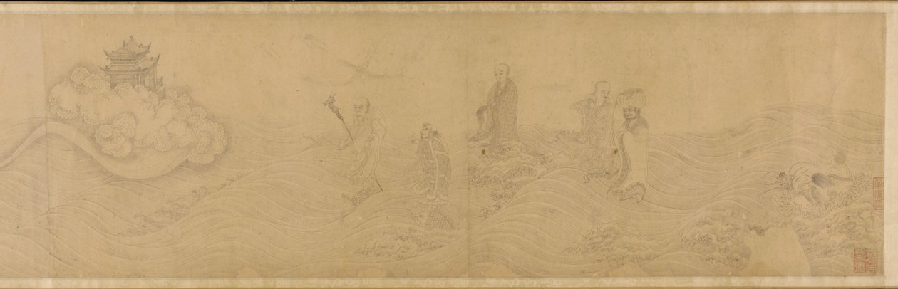 Luohans korsar havet, Mingdynastin, 1400-1500-talet. av Unbekannt