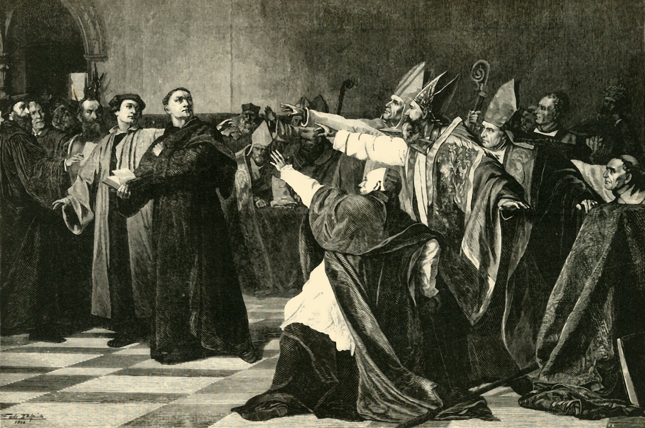 Luther vid riksdagen i Worms, 1521, 1890. av Unbekannt